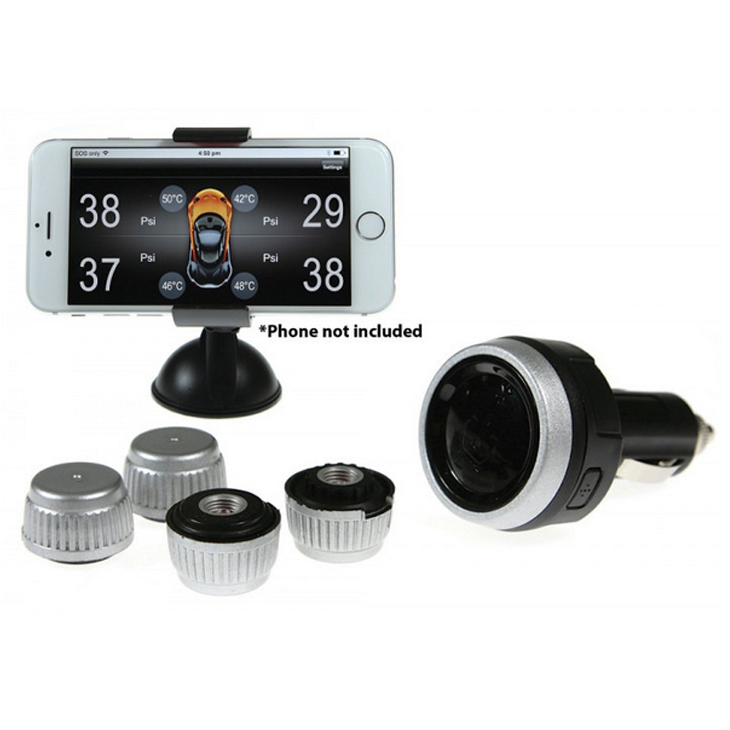 Gator Tpm - Diy Bt Wireless Car Tyre Pressure Monitor Monitoring System App Control