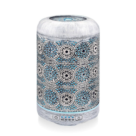 260Ml Metal Essential Oil And Aroma Diffuser-Vintage White - Aroma Diffusers