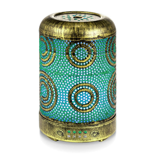 100Ml Metal Essential Oil And Aroma Diffuser-Vintage Gold - Aroma Diffusers