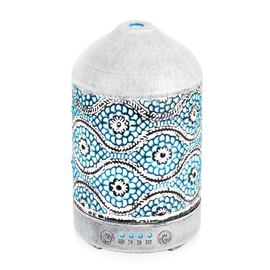 100Ml Metal Essential Oil And Aroma Diffuser-Vintage White - Aroma Diffusers