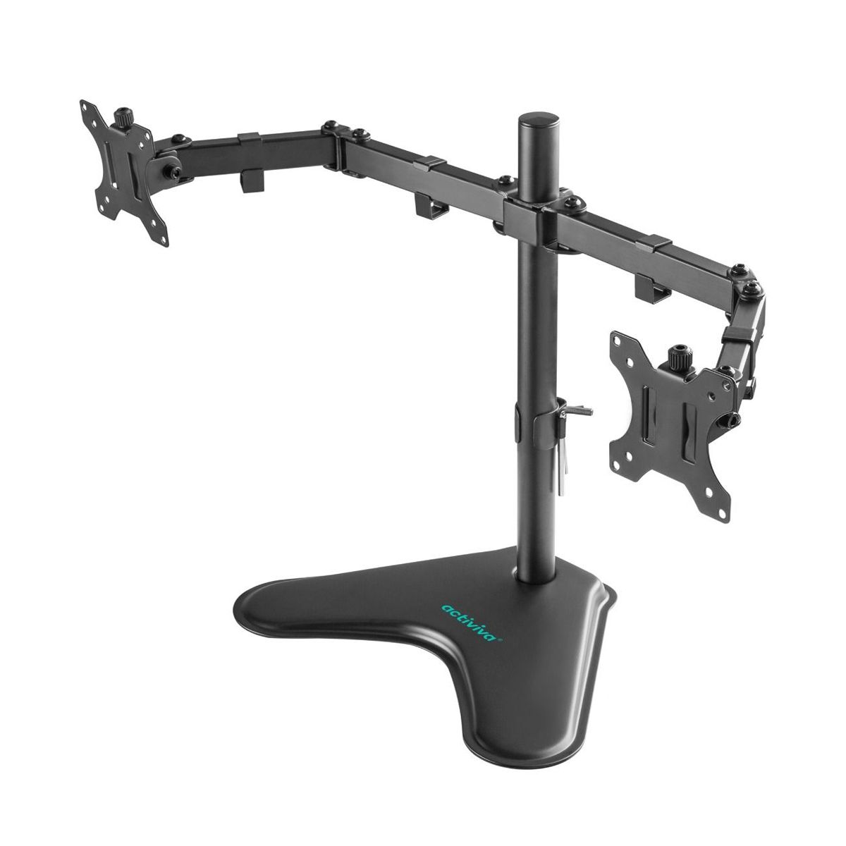 activiva Dual-Screen Articulating Monitor Arm with Free-Standing Desktop Base | Computer Monitors & Accessories