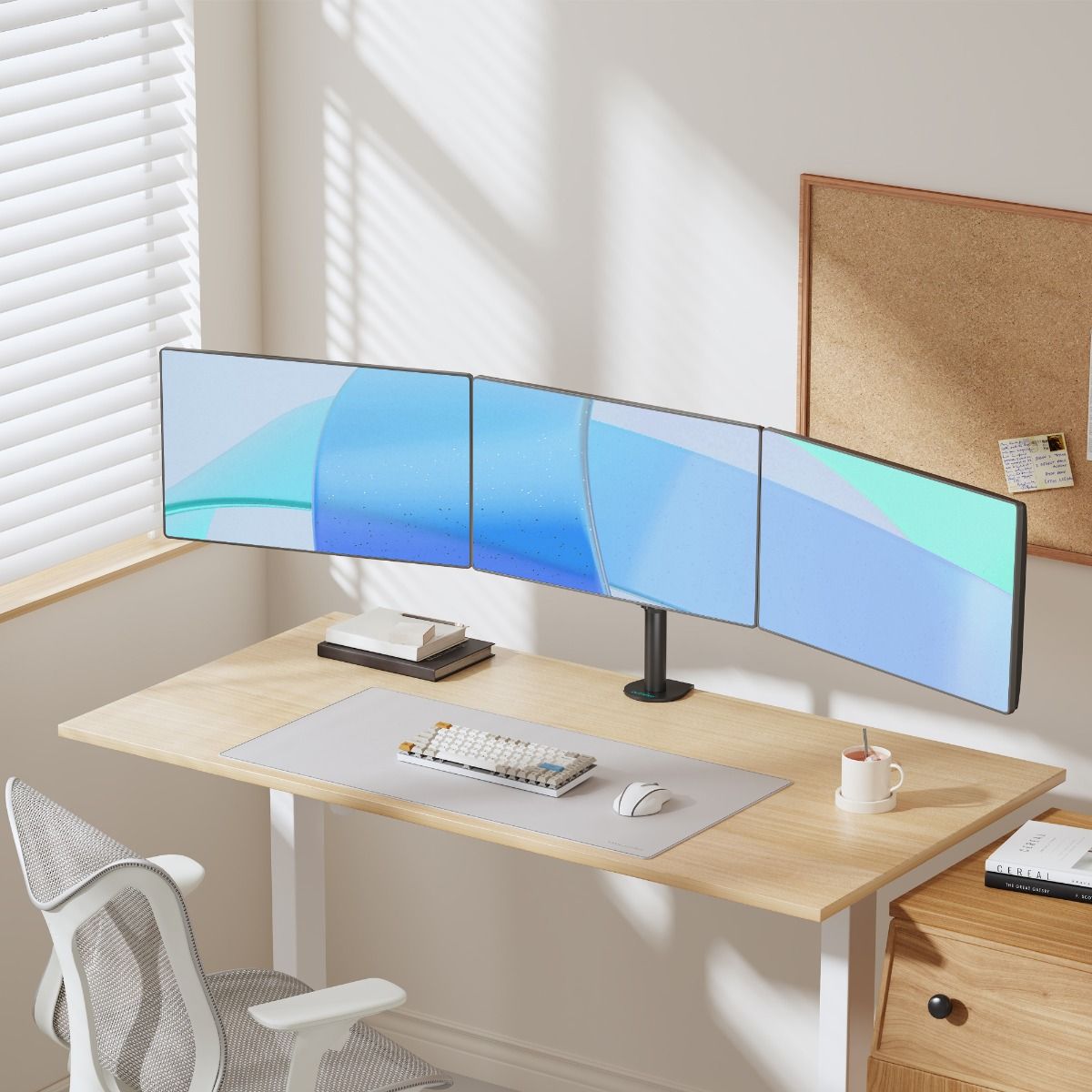 Computer Monitors & Accessories - activiva Triple-Screen Articulating Monitor Arm
