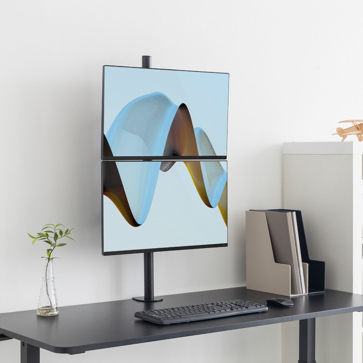 activiva Dual-Screen Articulating Vertical Monitor Arm | Computer Monitors & Accessories - photo 6