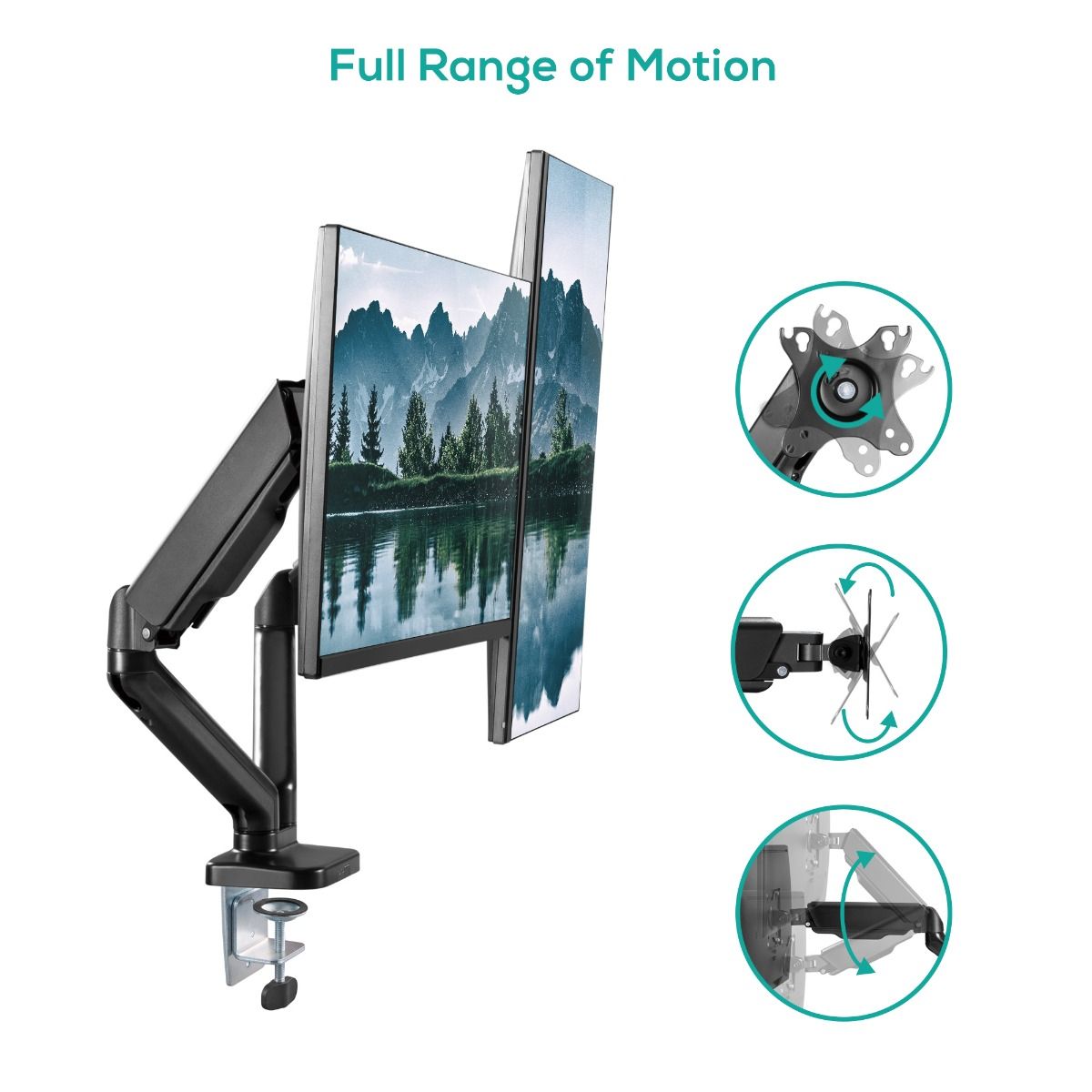 FlexiReach Pro: Dynamic Dual Monitor Arm with Steel Gas Spring - Activiva's ErgoLife