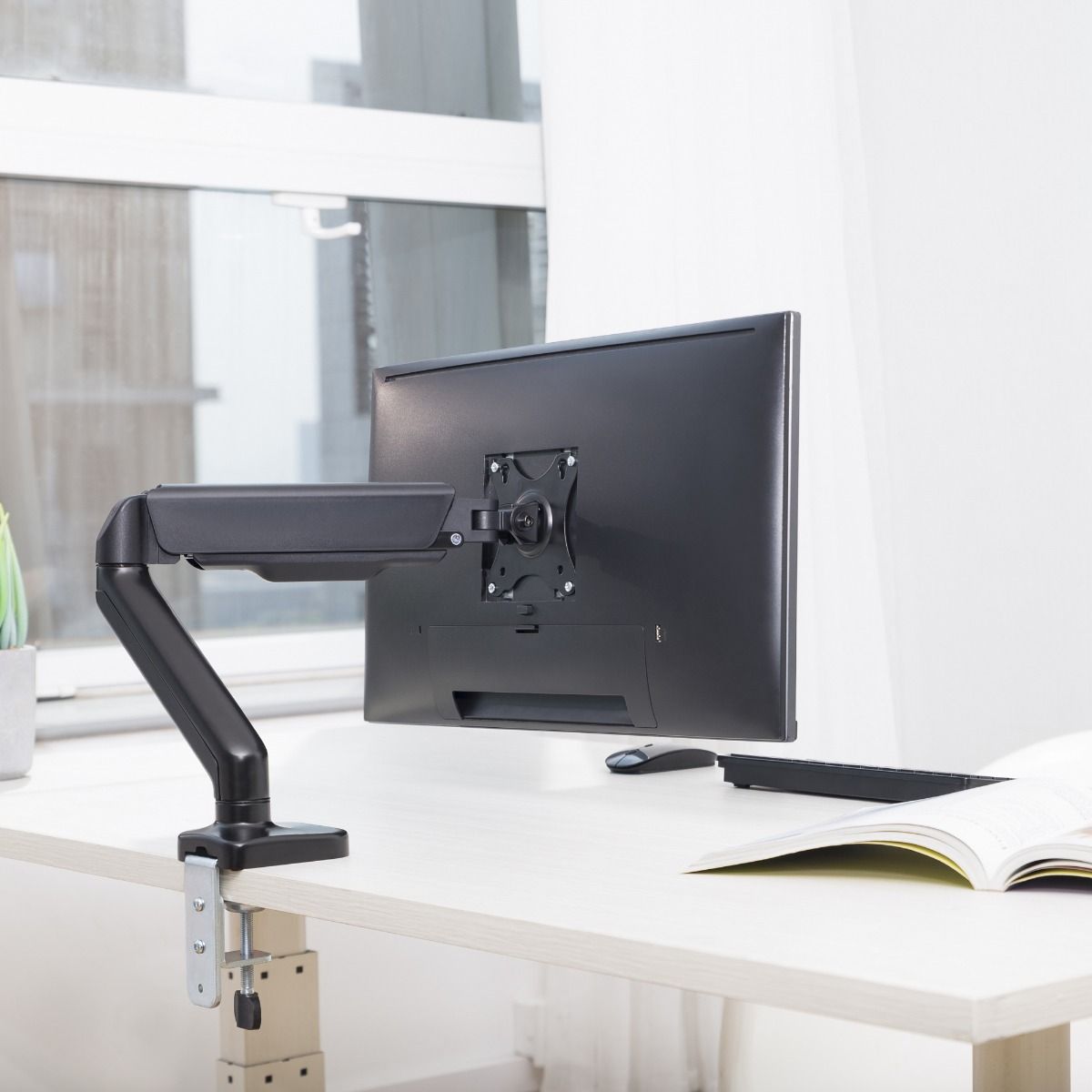FlexiLift: Premium Single Monitor Arm with ErgoLife Steel and Gas Spring