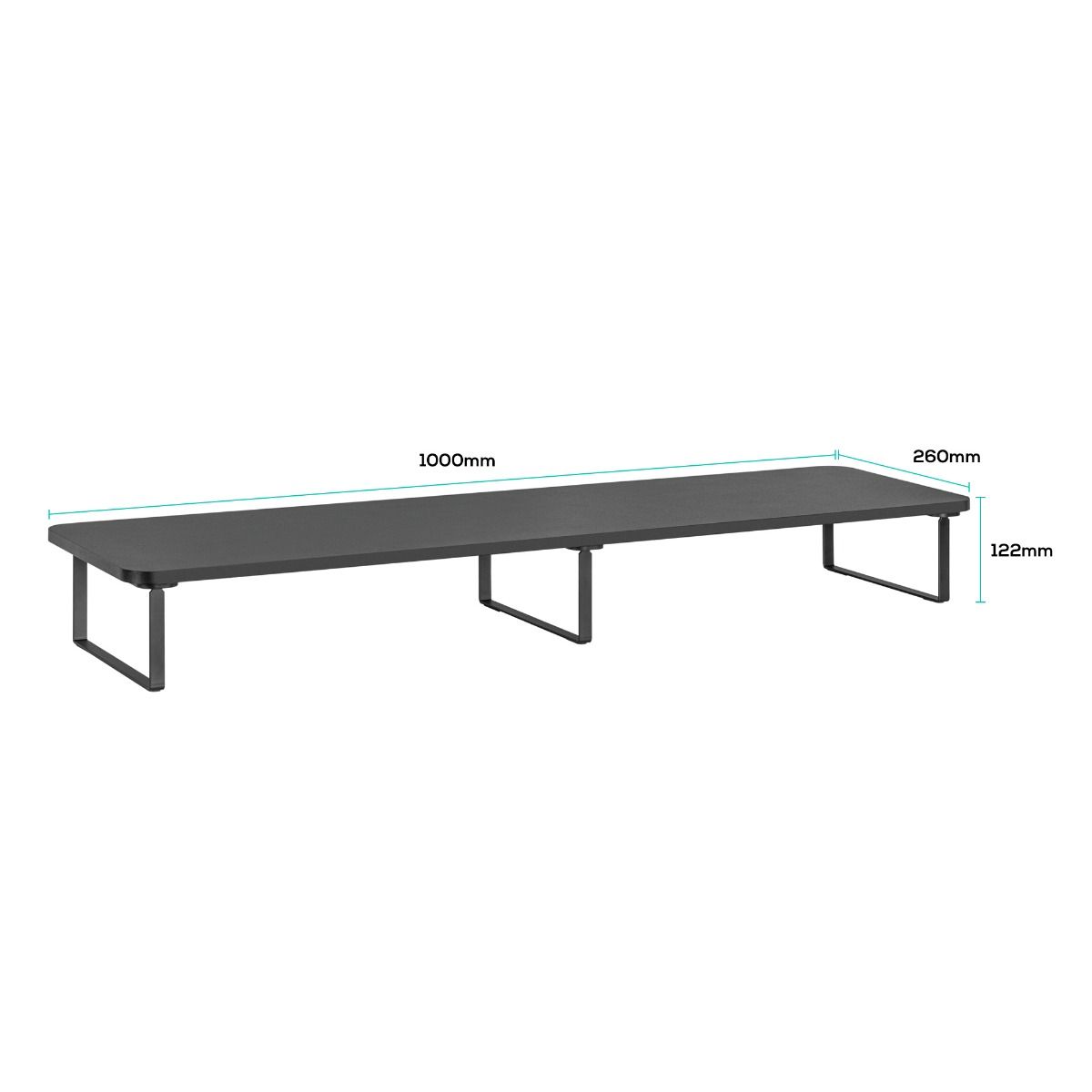 Black Dual Monitor Riser | Computer Monitors & Accessories