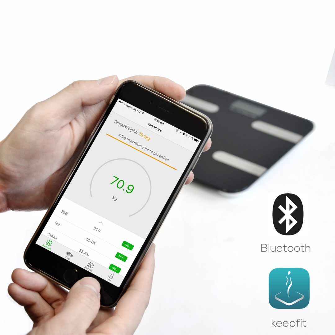 Bluetooth Bmi And Body Fat Smart Scale With Smartphone App