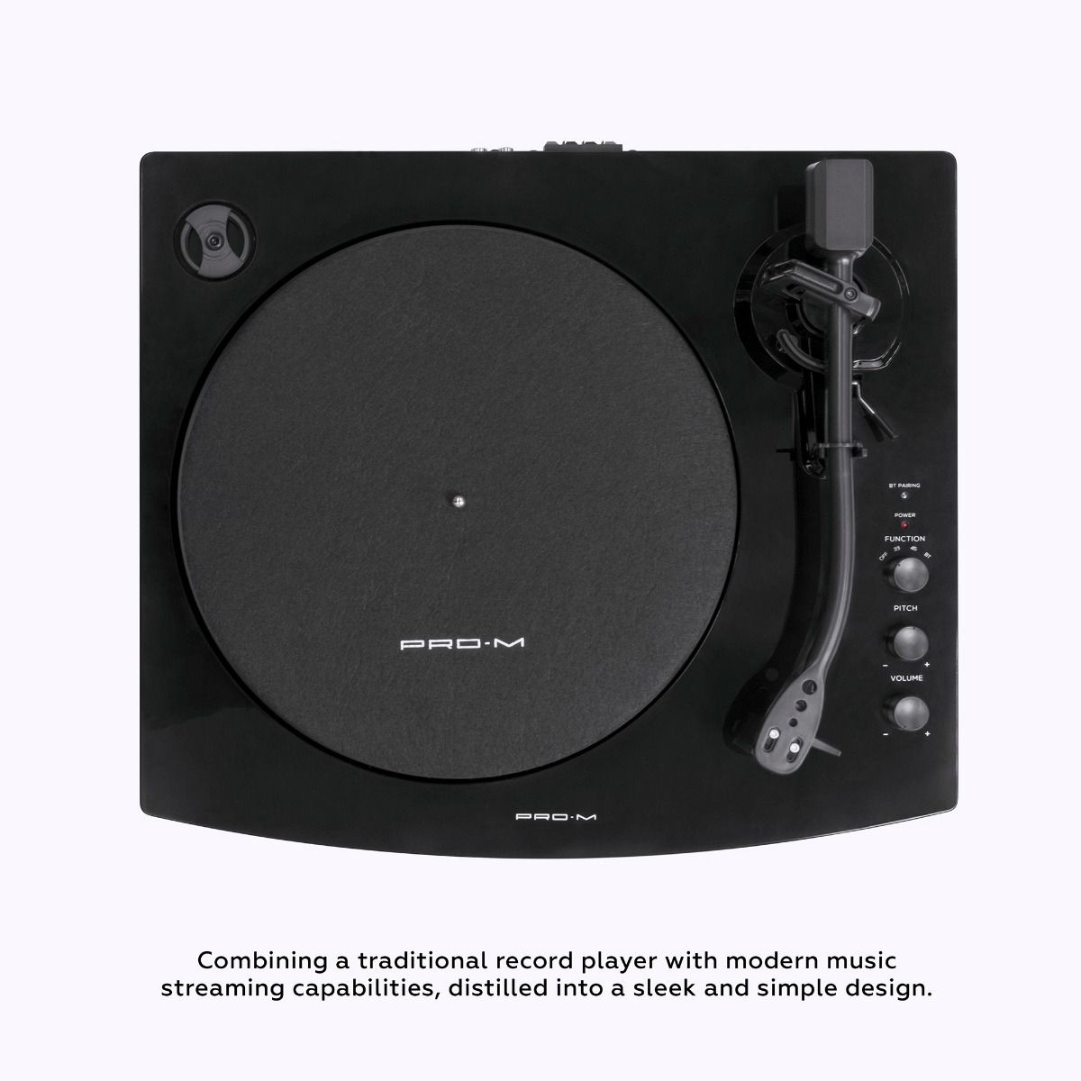 Pro-M Turntable with Bluetooth Speakers Black