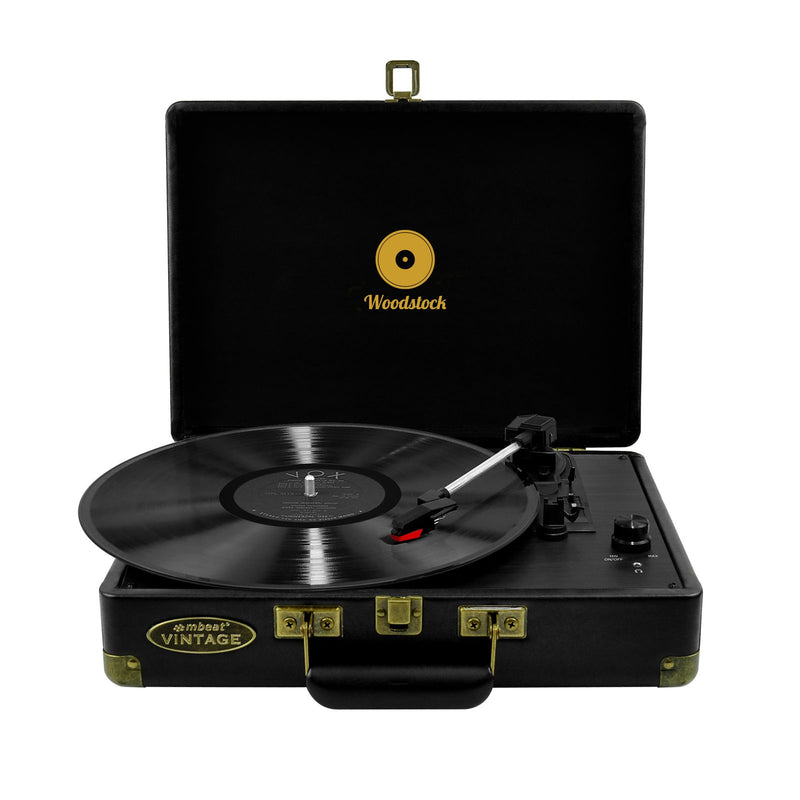 Mbeat Woodstock Black Retro Turntable - Audio Players & Recorders