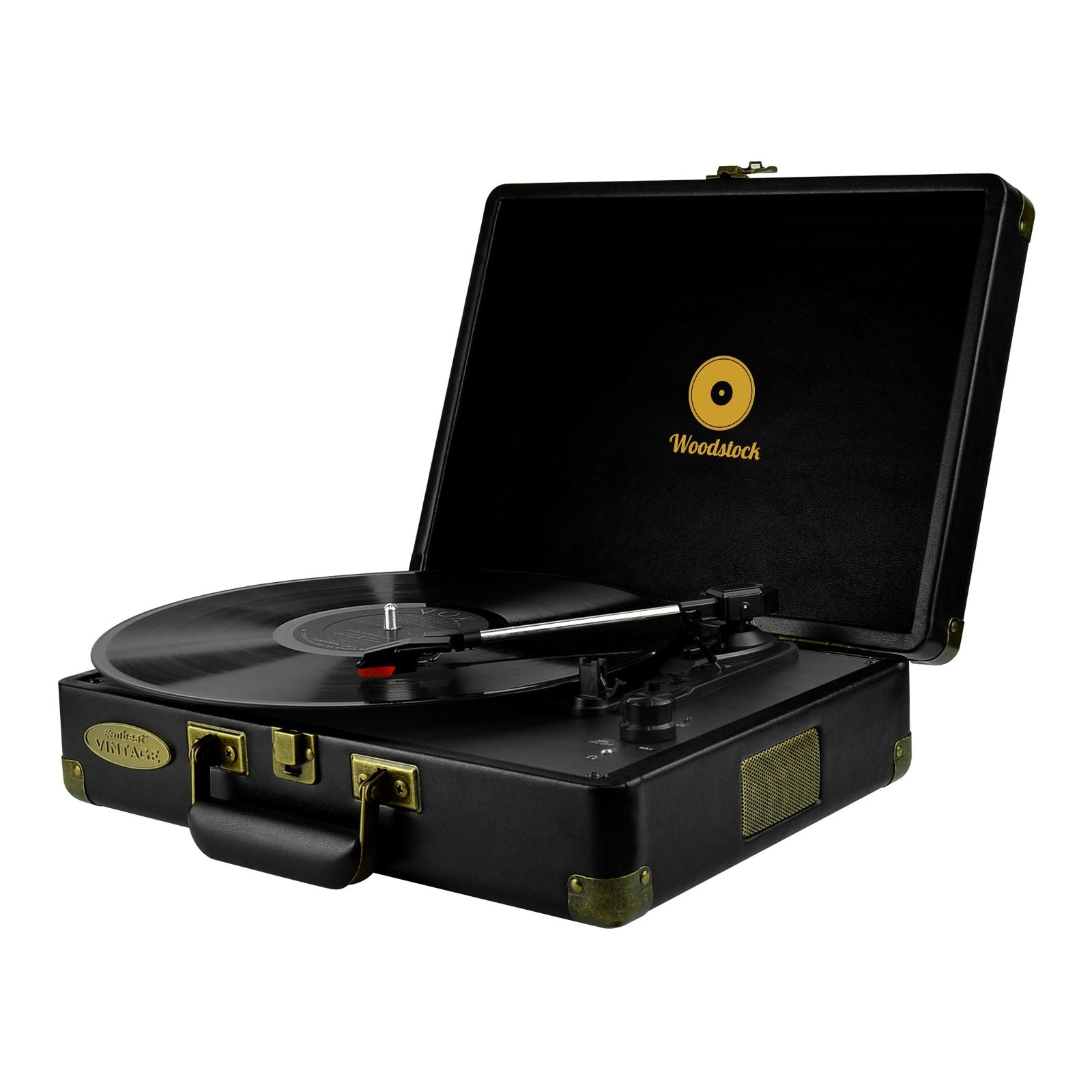 Audio Players & Recorders - Mbeat Woodstock Black Retro Turntable