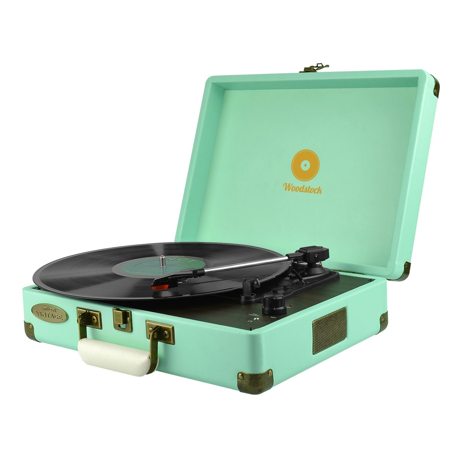 Audio Players & Recorders - Mbeat Woodstock Tiffany Blue Retro Turntable