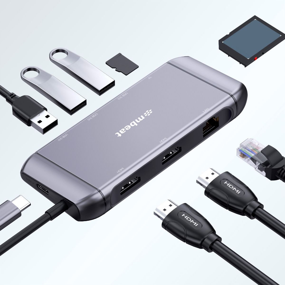 Mbeat Elite X11 Dual Hdmi Usb-C Multifunction Docking Station - Computer Monitors & Accessories - photo 9