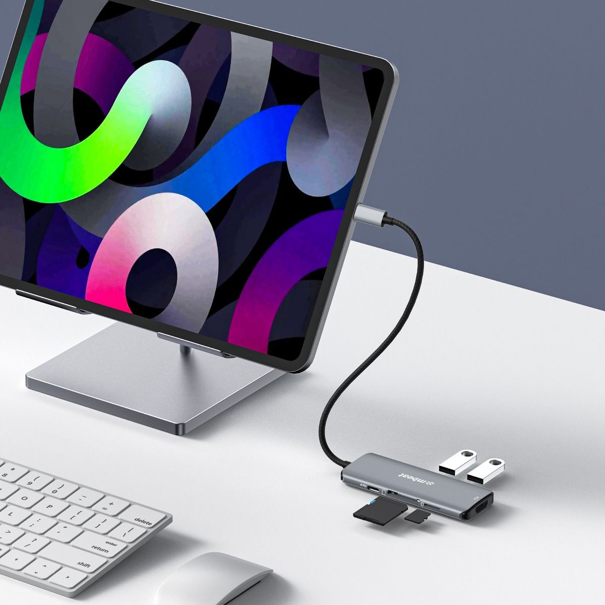 Keyboards & Accessories - Mbeat 7-In-1 Usb-C 3.2 Gen2 Hub With 8K Video, 10Gbps Data - Space Grey