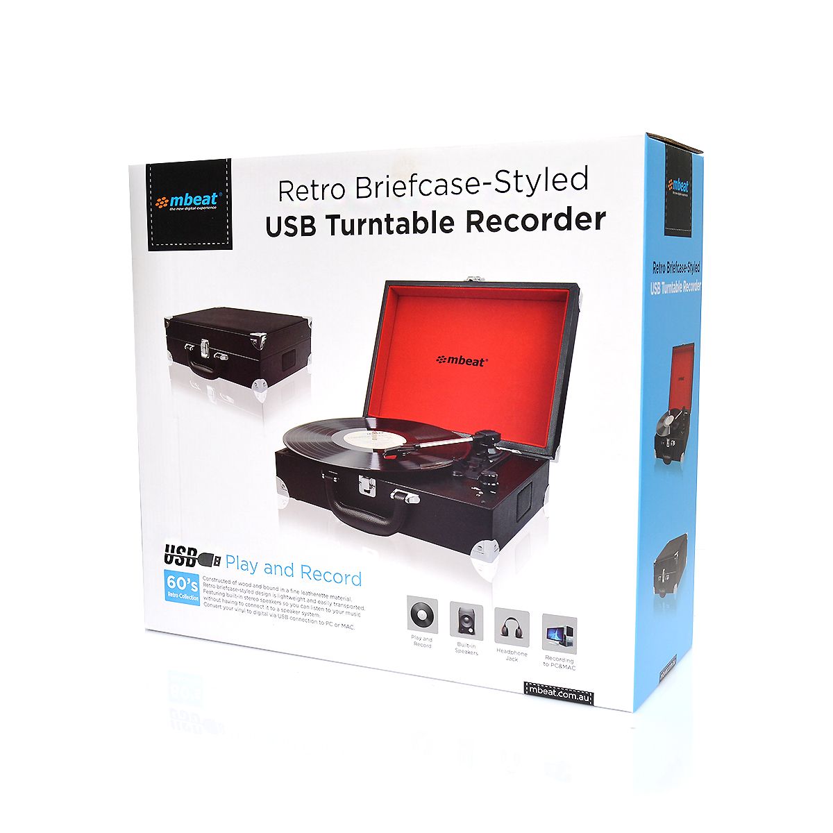 Mbeat Retro Briefcase-Styled Usb Turntable | Audio Players & Recorders - photo 6