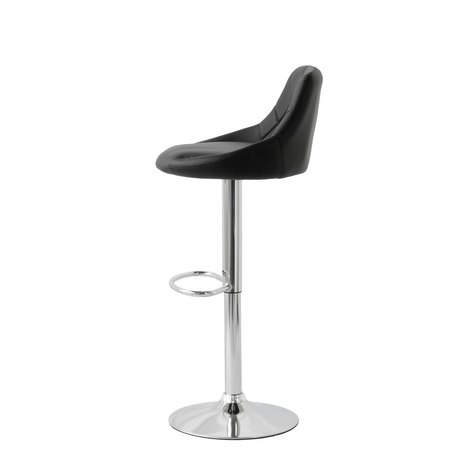 Bar Stools Padded Leather Adjustable 56x51x84cm