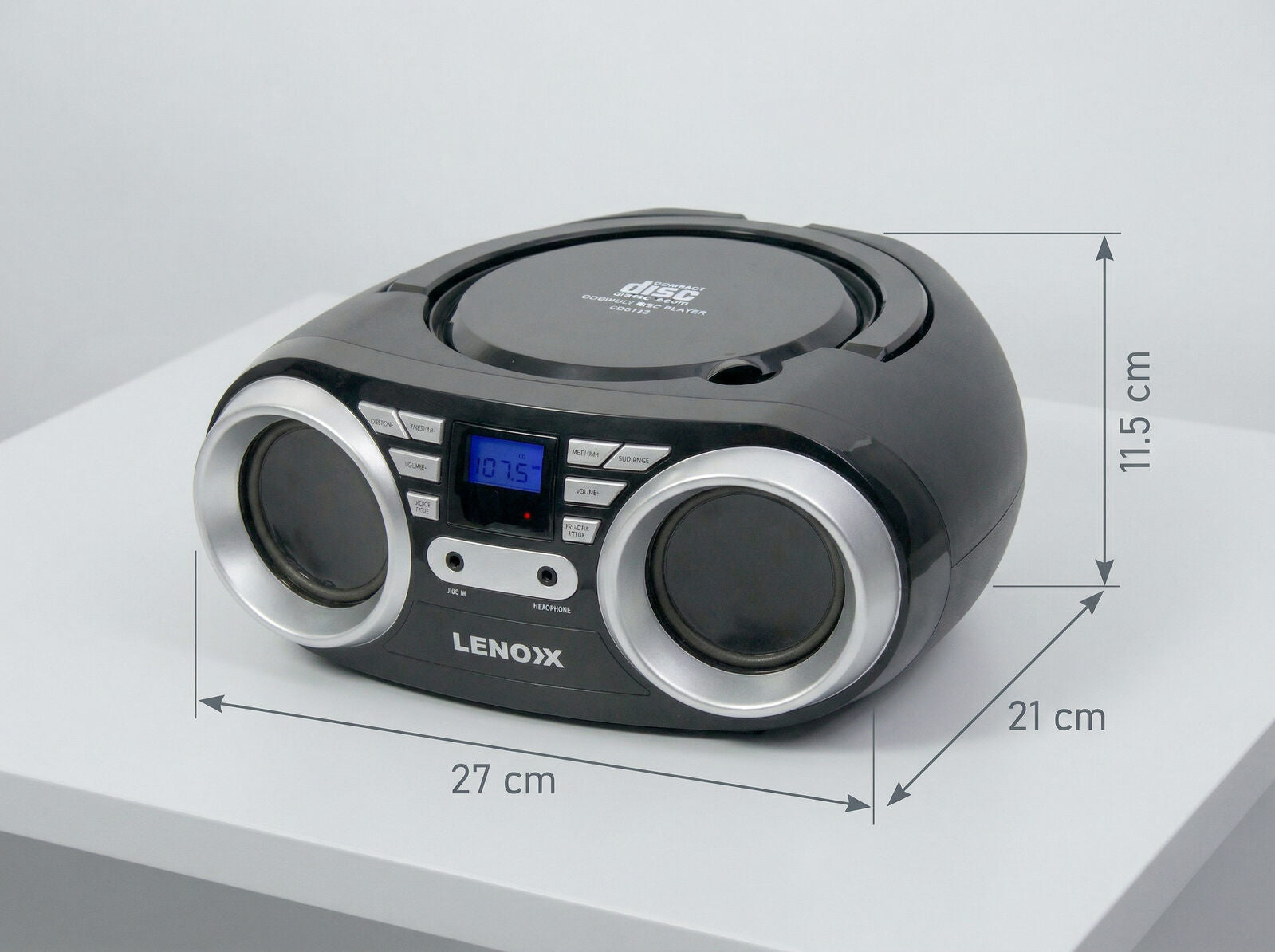 Portable CD Player Black/Red | 376fp
