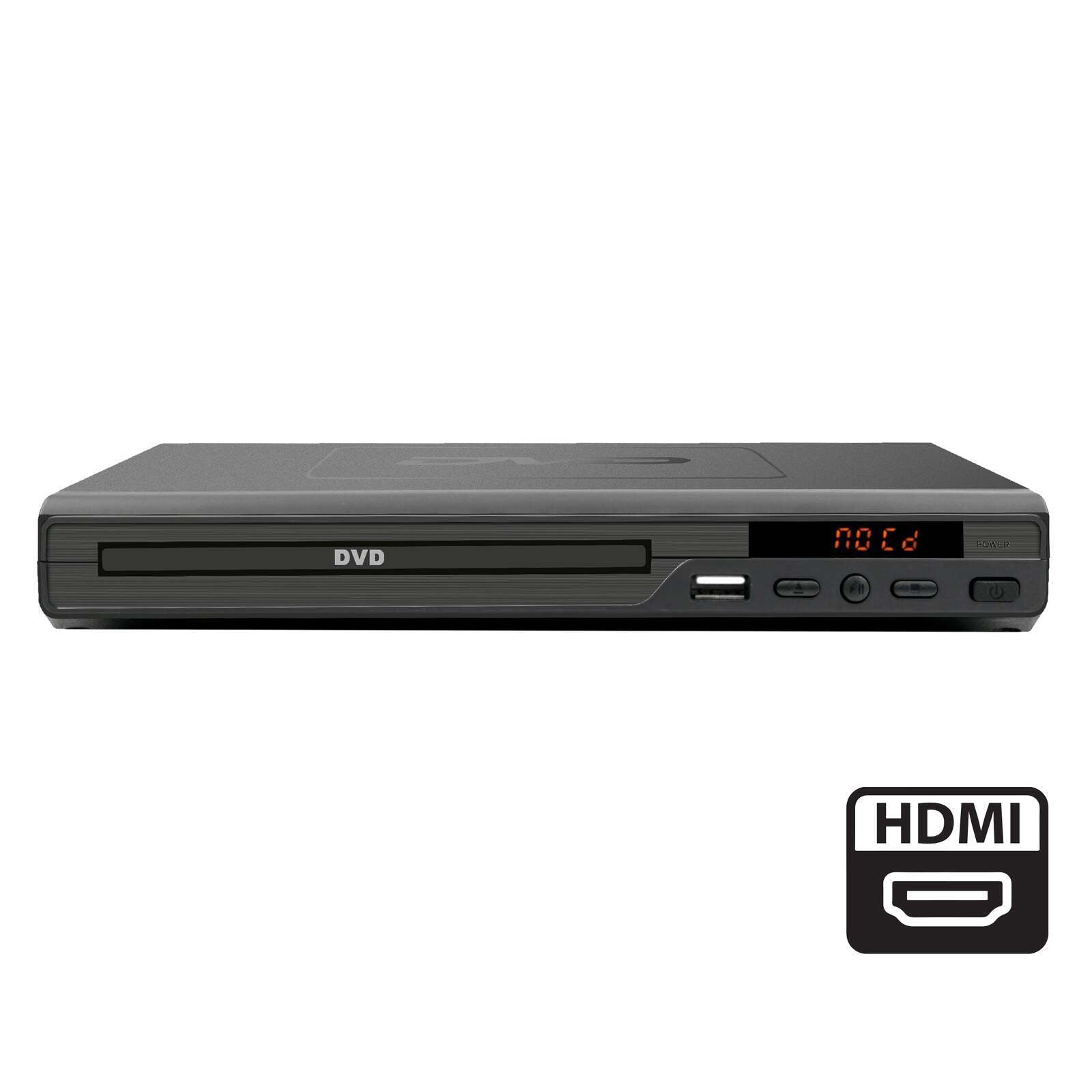 HDMI Dvd Player Black with Remote Control Compact Size Supports 8 Languages