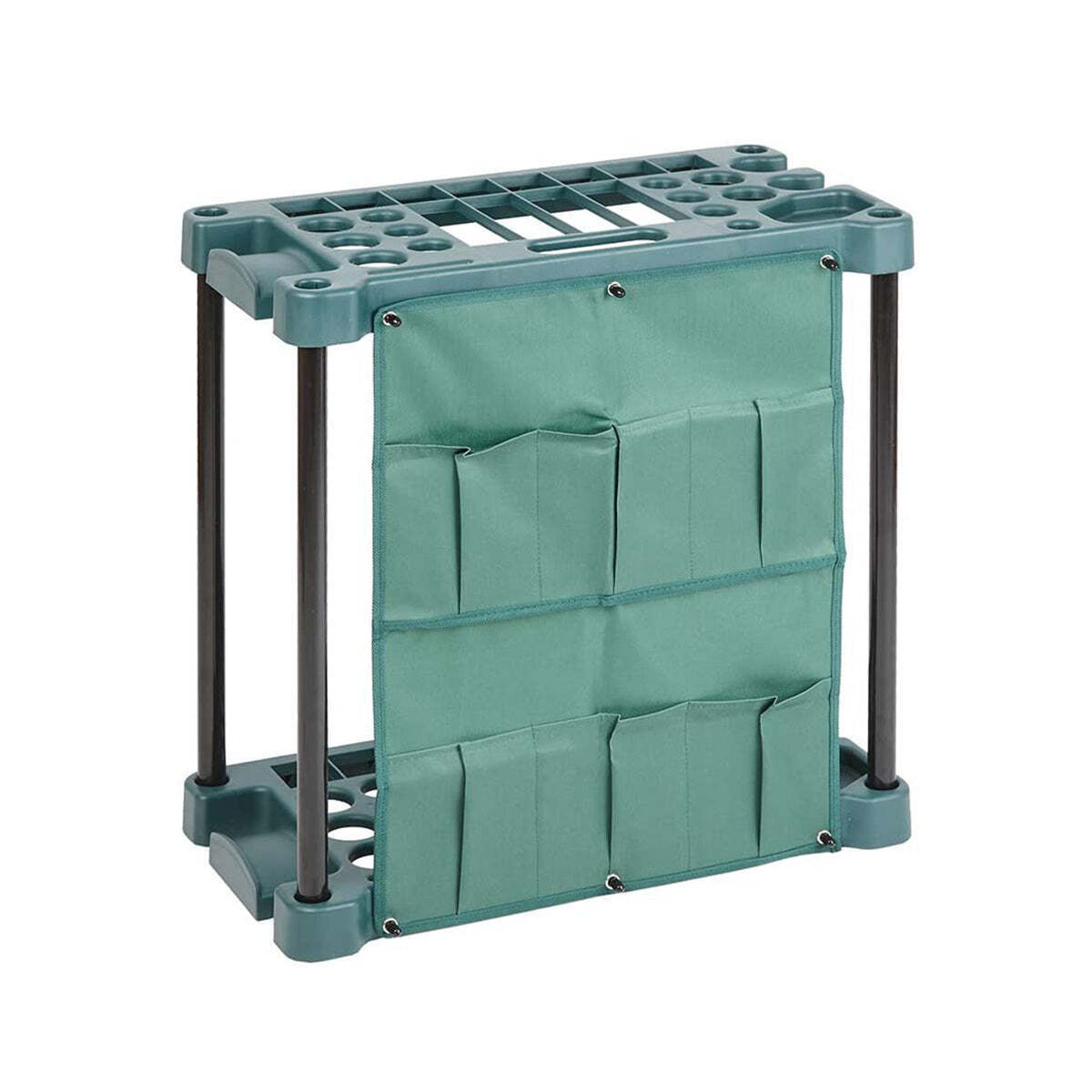 Garden Tool Storage Rack 40 Slots Organizer Holder Garage Shed Rack with Pouch