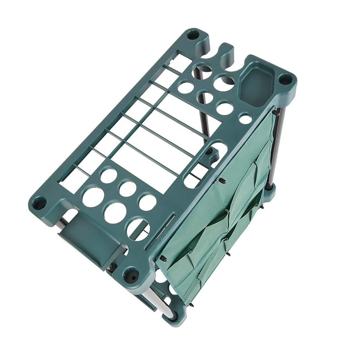 Garden Tool Storage Rack 40 Slots Organizer Holder Garage Shed Rack with Pouch