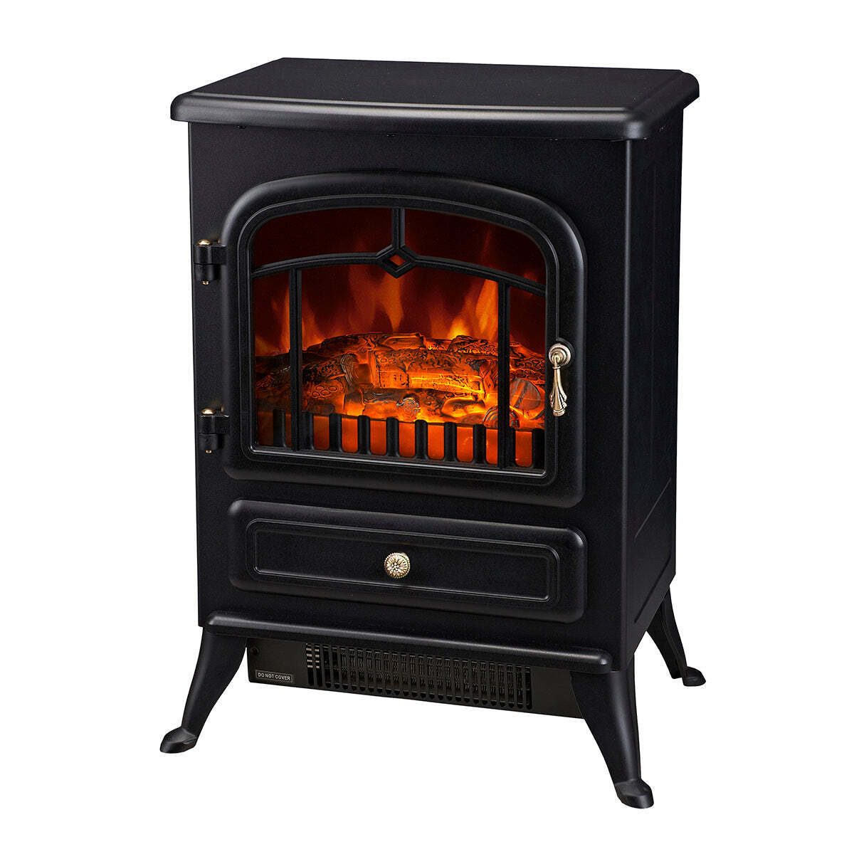 Electric Fireplace Heater W/ Real Flame Effect & 2 Heat Settings - Electric Heaters