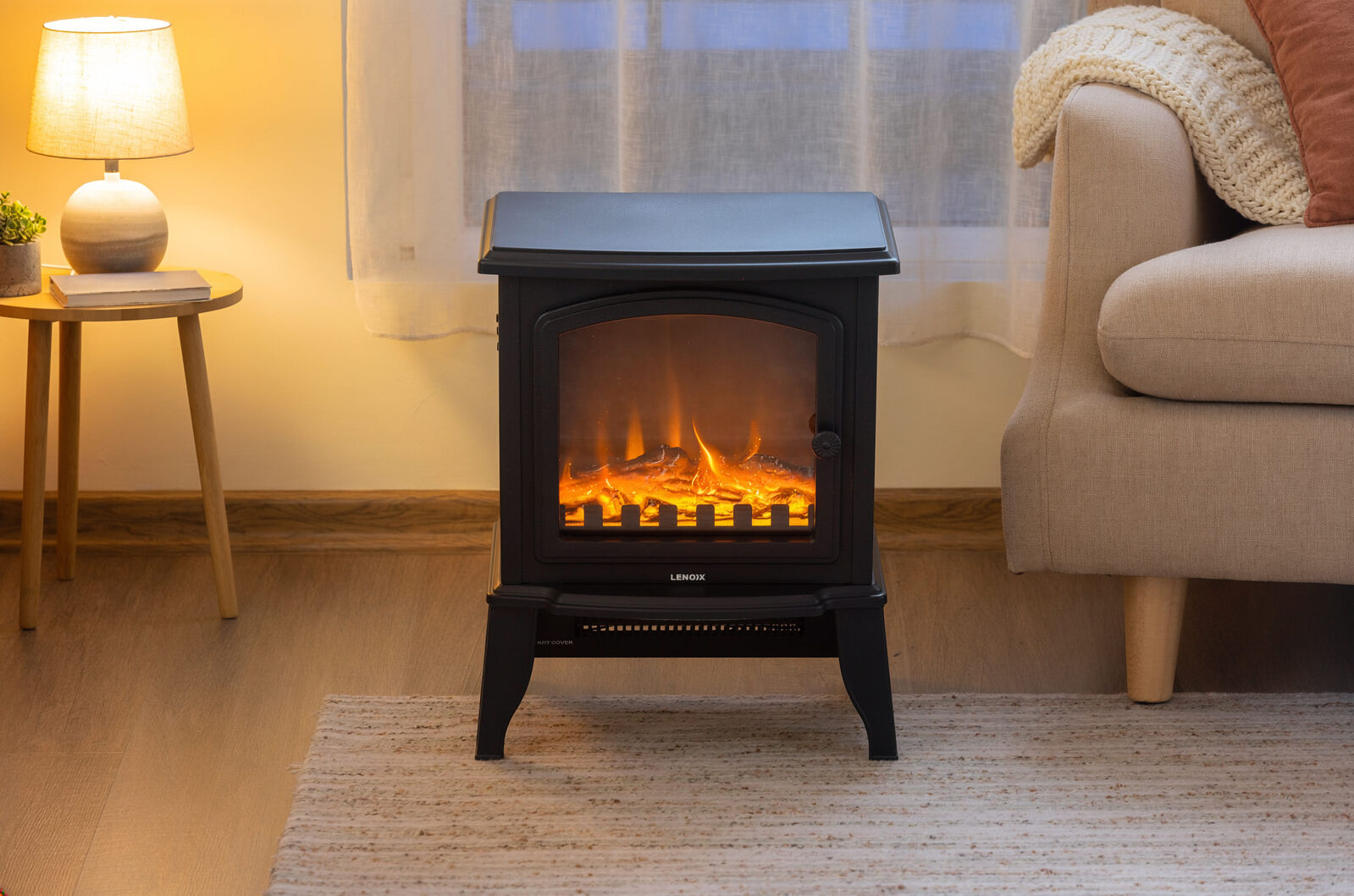 Electric Fireplace Heater 2000W Log Flame | Simpledeals
