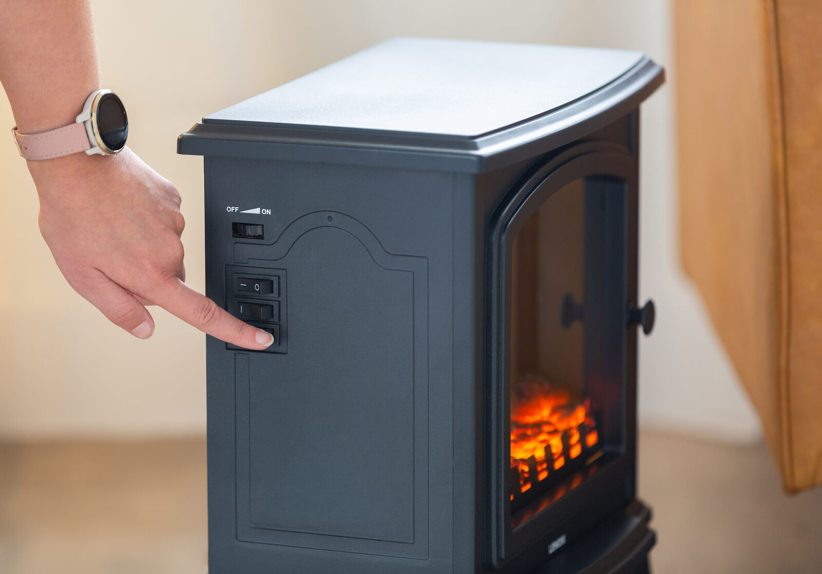 Electric Fireplace Heater 2000W Log Flame | Simpledeals