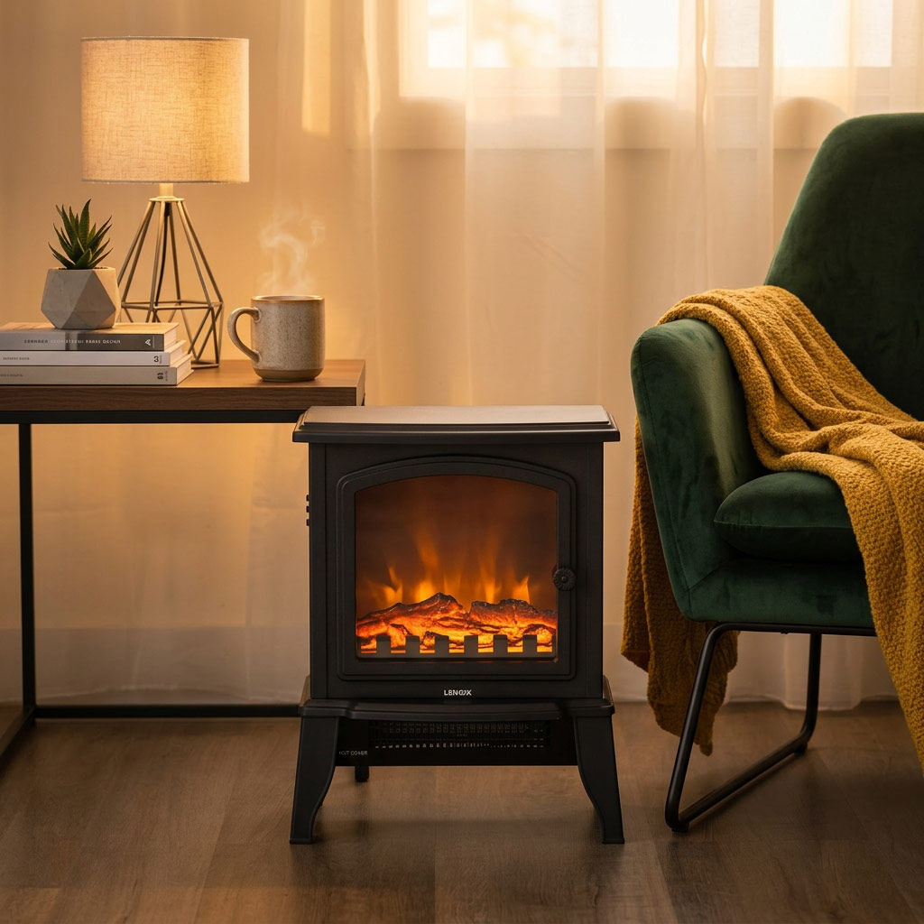 Electric Fireplace Heater 2000W Log Flame | Simpledeals