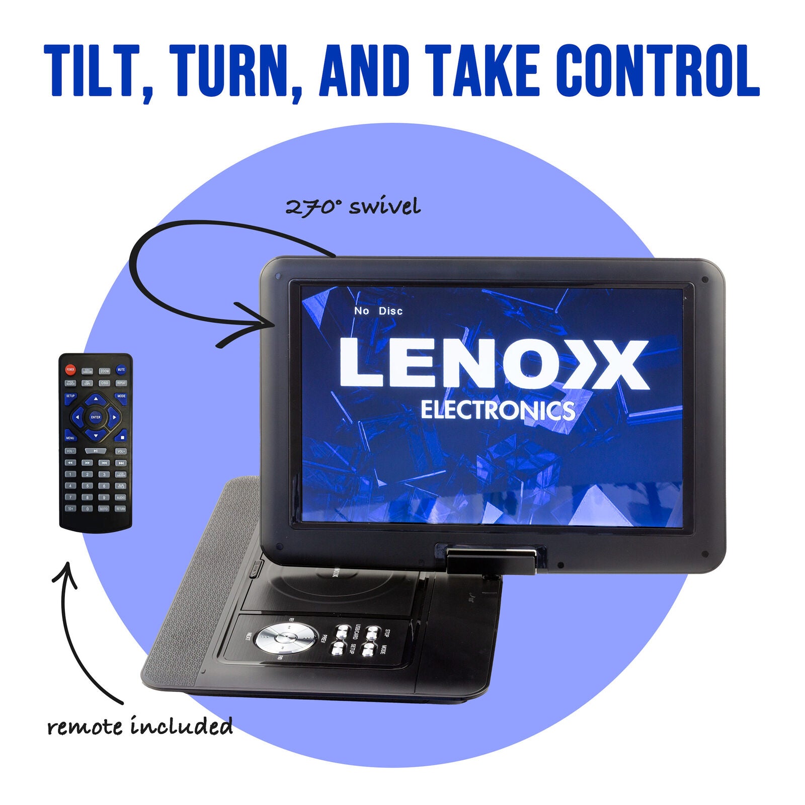 15.4" Swivel Portable Dvd Player