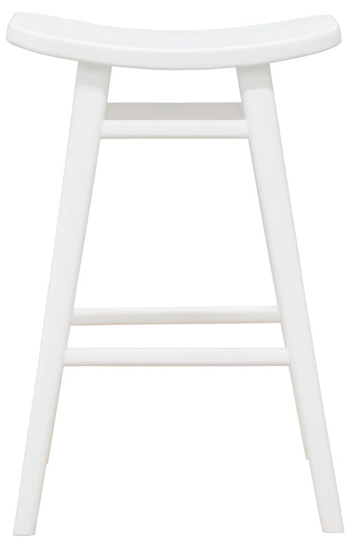 Oval Solid Timber Counter Stool (Black)