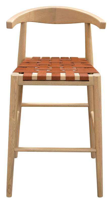 Leather Barstool - Set of 2 (Natural)