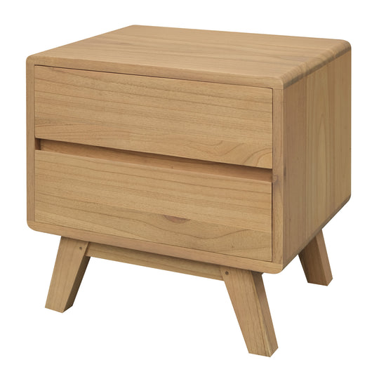 2 Drawer Bedside Table (Natural)