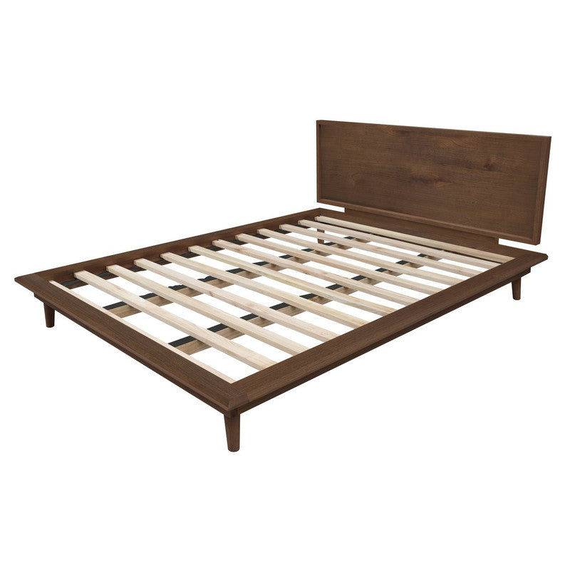 Gatsby Platform Queen Bed (Walnut) Slat Support Wooden Frame King