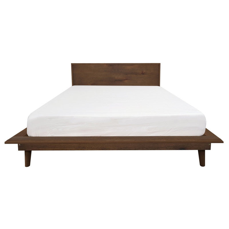 Gatsby Platform Queen Bed (Walnut) Slat Support Wooden Frame King