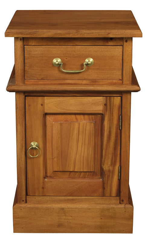 1 Drawer - Tasmania 1 Solid Door 1 Drawer Bedside (Light Pecan)