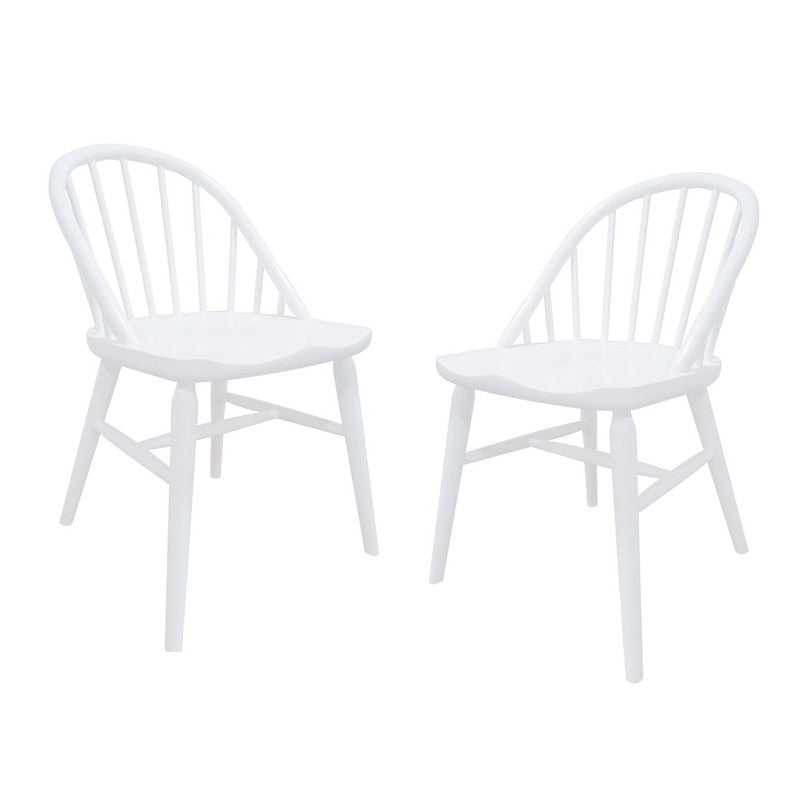 2x Solid Oak Dining Chair - (Black)