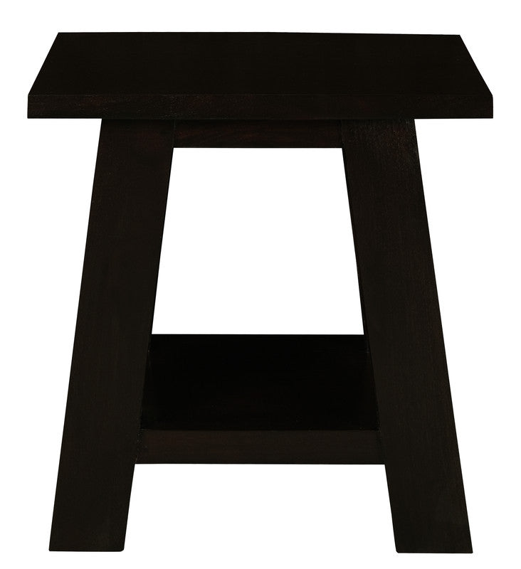 Solid Mahogany Timber Lamp Table (Chocolate)