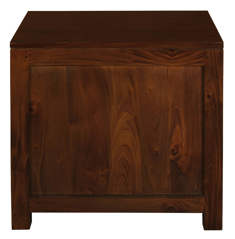 Paris 1 Drawer Solid Mahogany Timber Lamp Table (Chocolate)