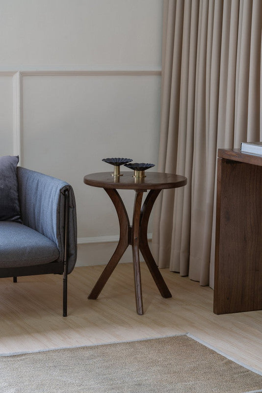 Round Side Table Small Black Sleek Modern Design, Side Tables