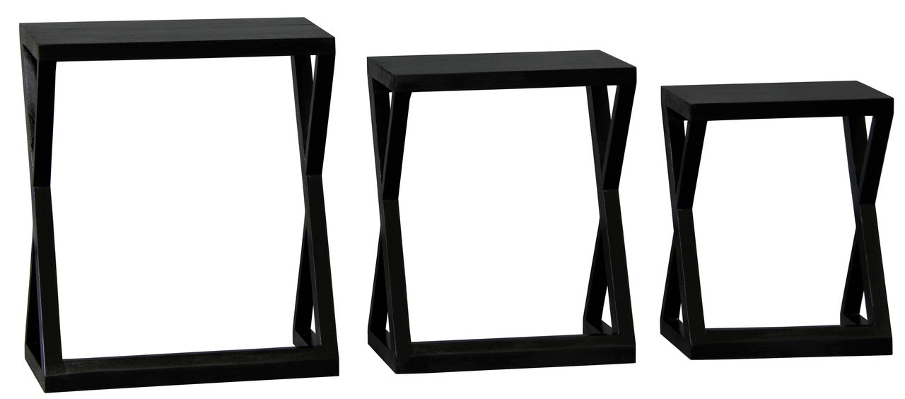 Side Tables - Nest of Tables - Set of 3 (Black)