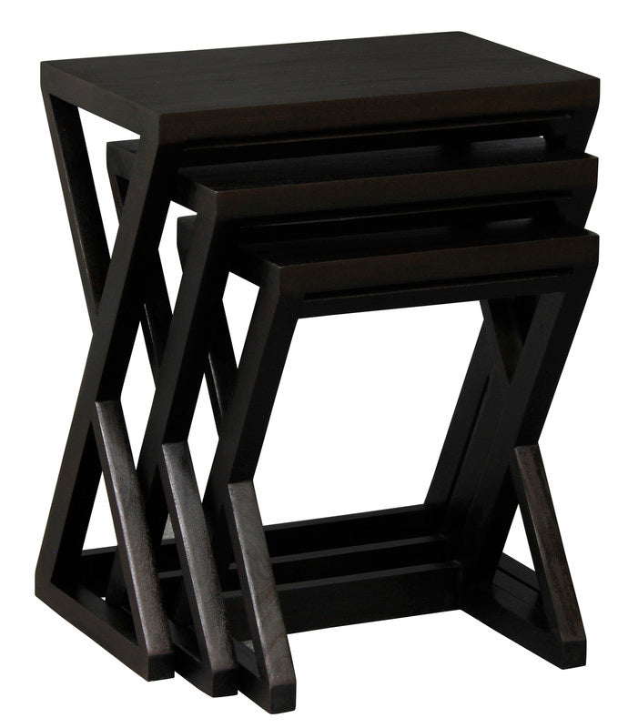 Nest of Tables - Set of 3 (Black), Black colour