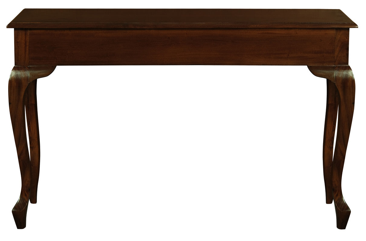 Queen Ann 2 Drawer Sofa Table (Chocolate)
