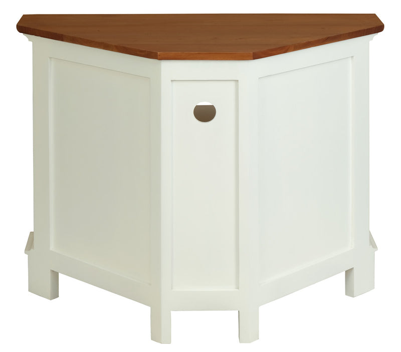 Versatile White & Caramel TV Stand - 2 Door