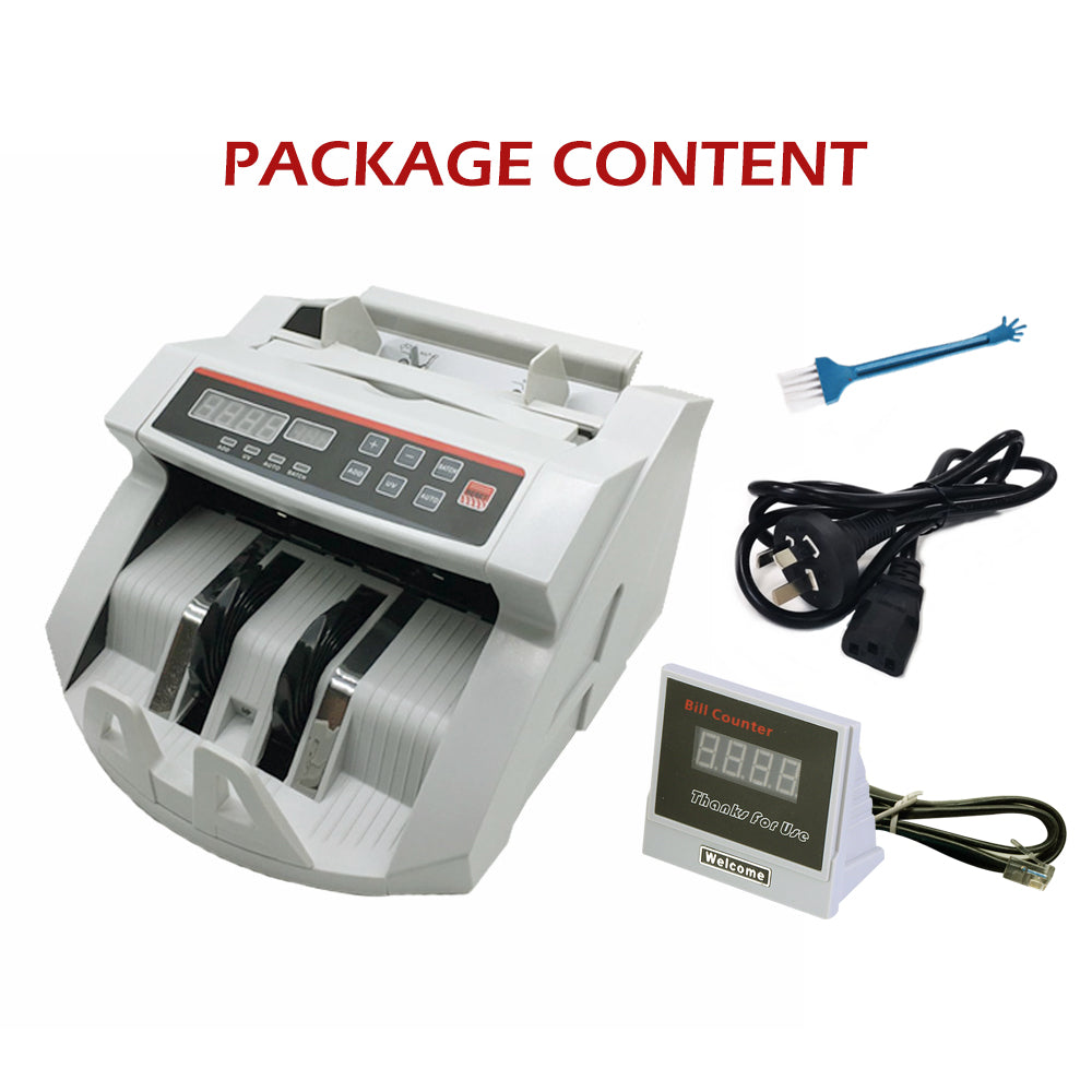 Australian Currency Notes Cash Counter Machine + Quantity Digital Display