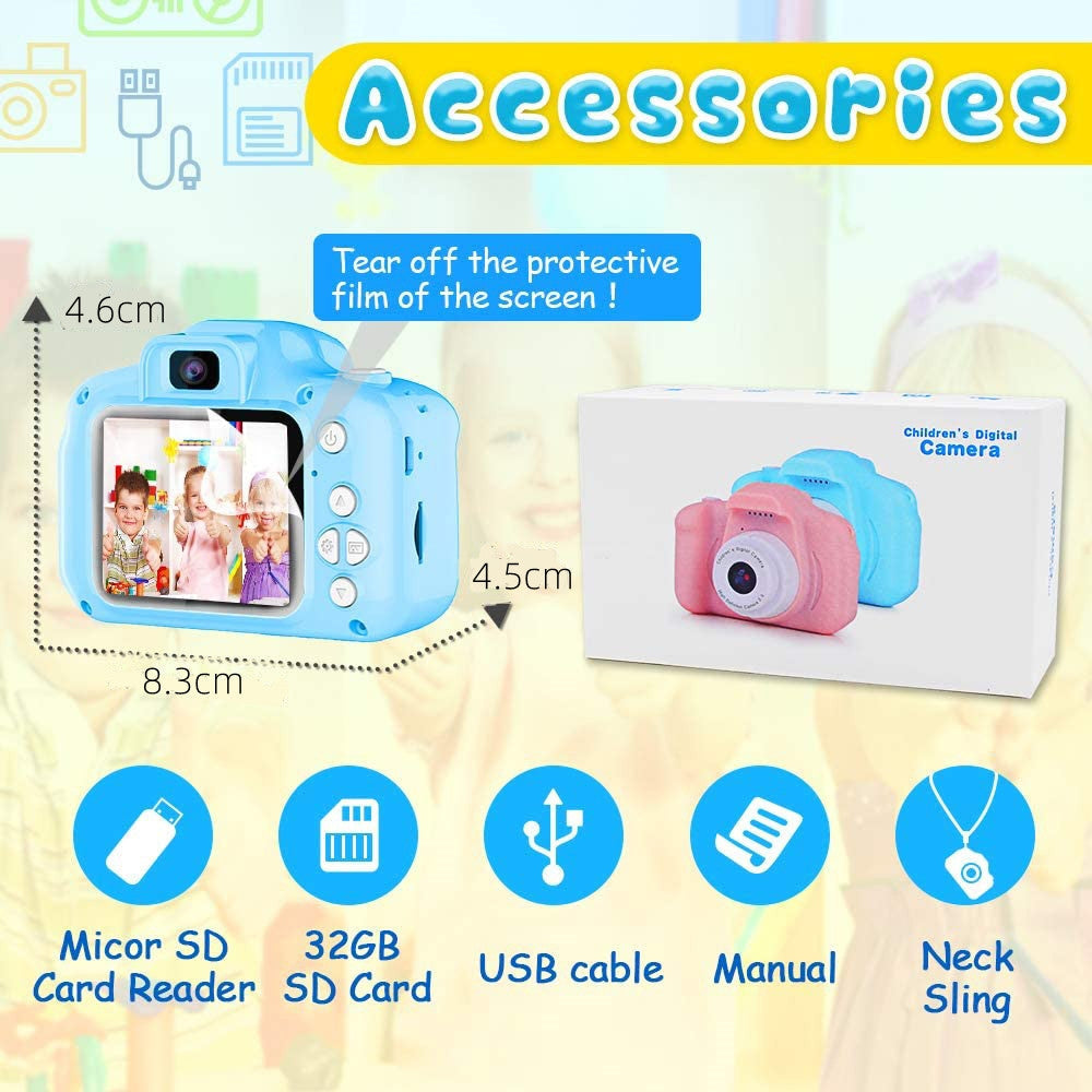 Mini Digital Children Kids Camera With 2.0" Lcd & 32G Card with Security Cameras & Accessories - photo 8