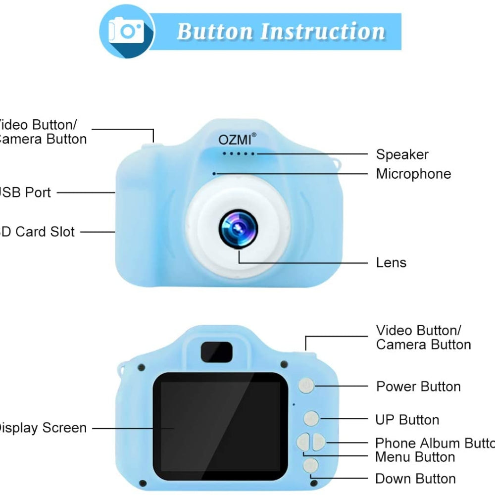 Mini Digital Children Kids Camera With 2.0" Lcd & 32G Card