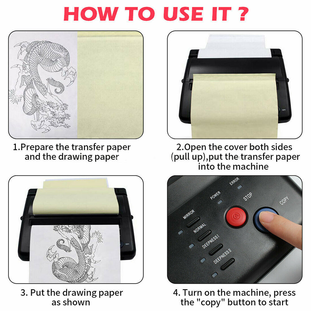 Abs Tattoo Transfer Copier Printer Machine