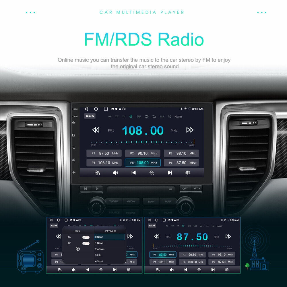 7" Car Radio Gps Fm Rds Wifi With Rear Camera, Android Ios Carplay