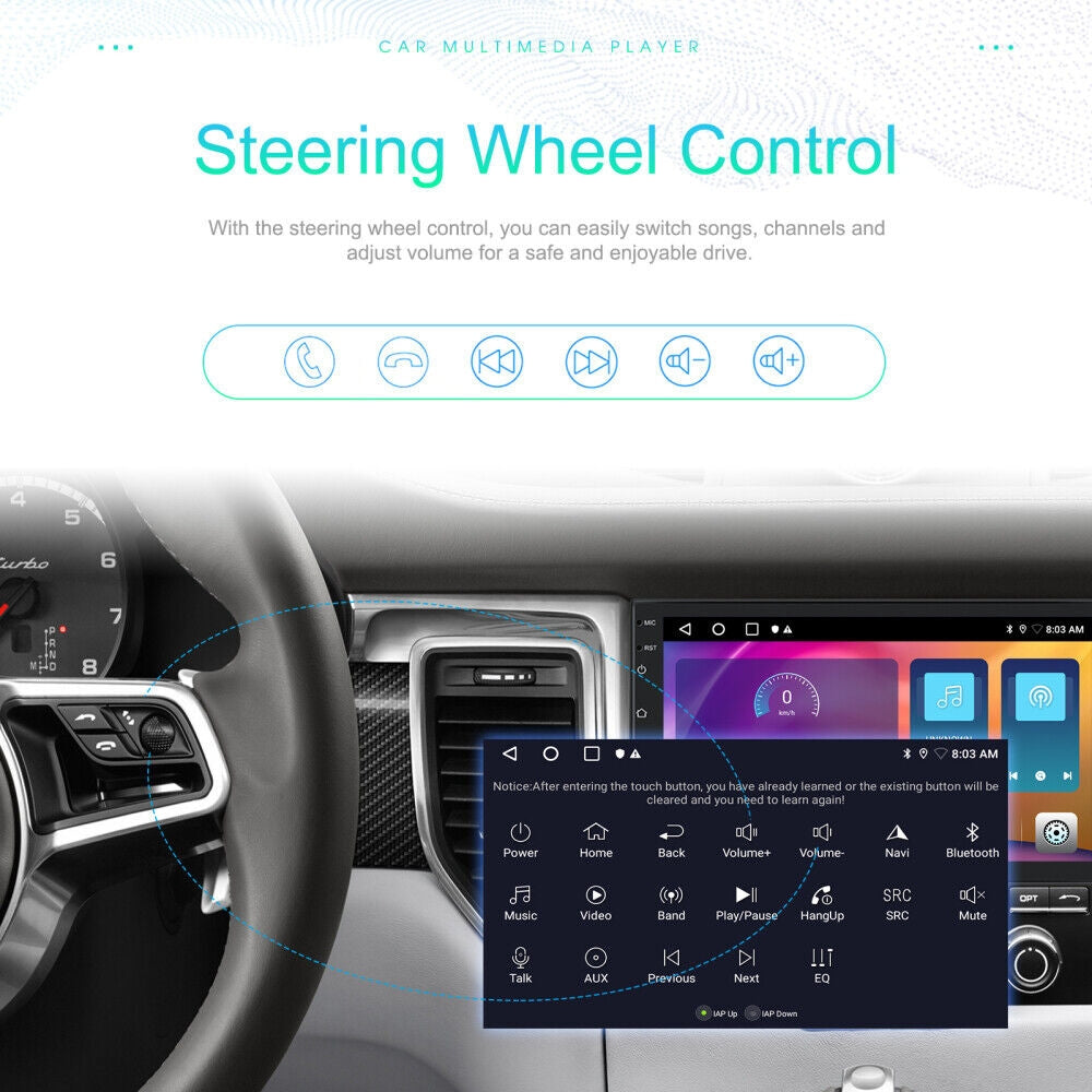 7" Car Radio Gps Fm Rds Wifi With Rear Camera, Android Ios Carplay