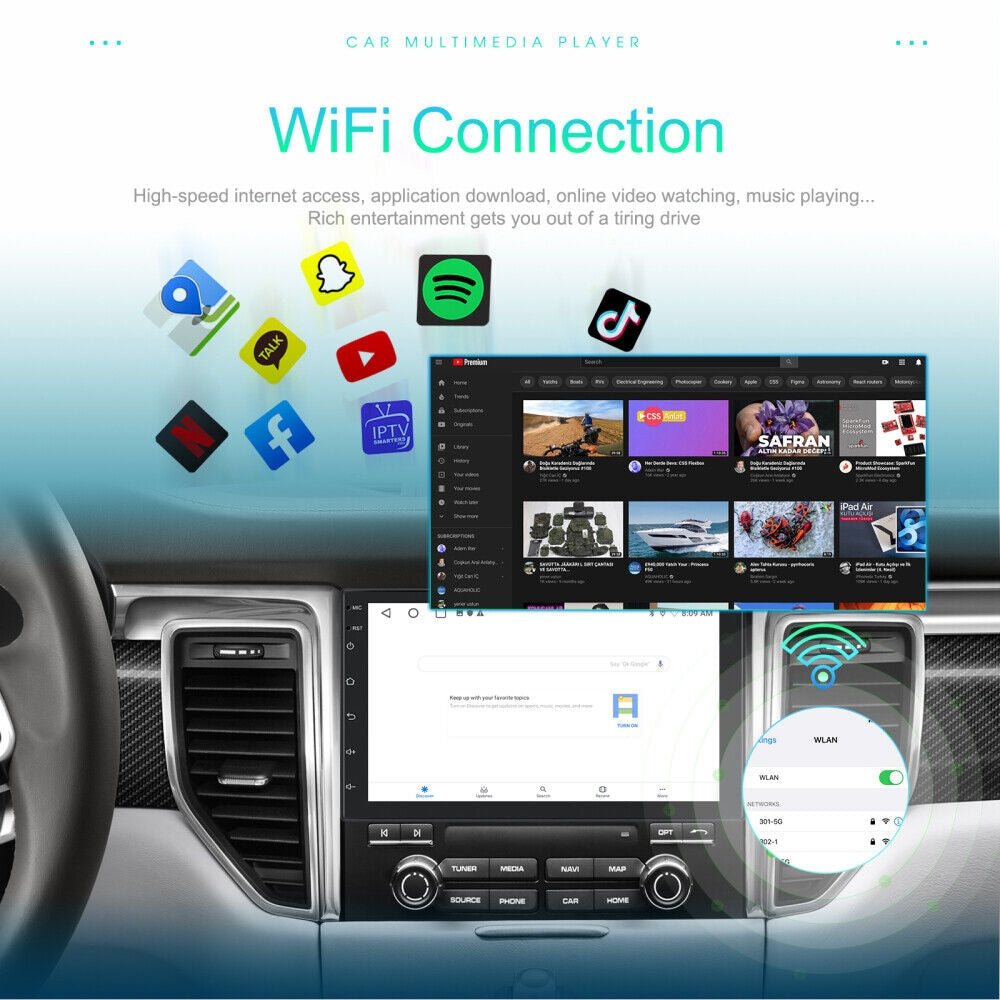 7" Car Radio Gps Fm Rds Wifi With Rear Camera, Android Ios Carplay