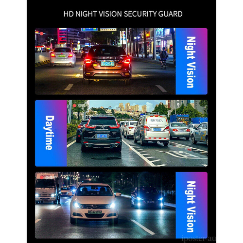4-Channel 7" Screen Monitor With Reversing Camera Kit For Truck, Trailer, Bus